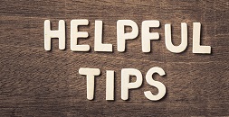The words Helpful Tips spelled out